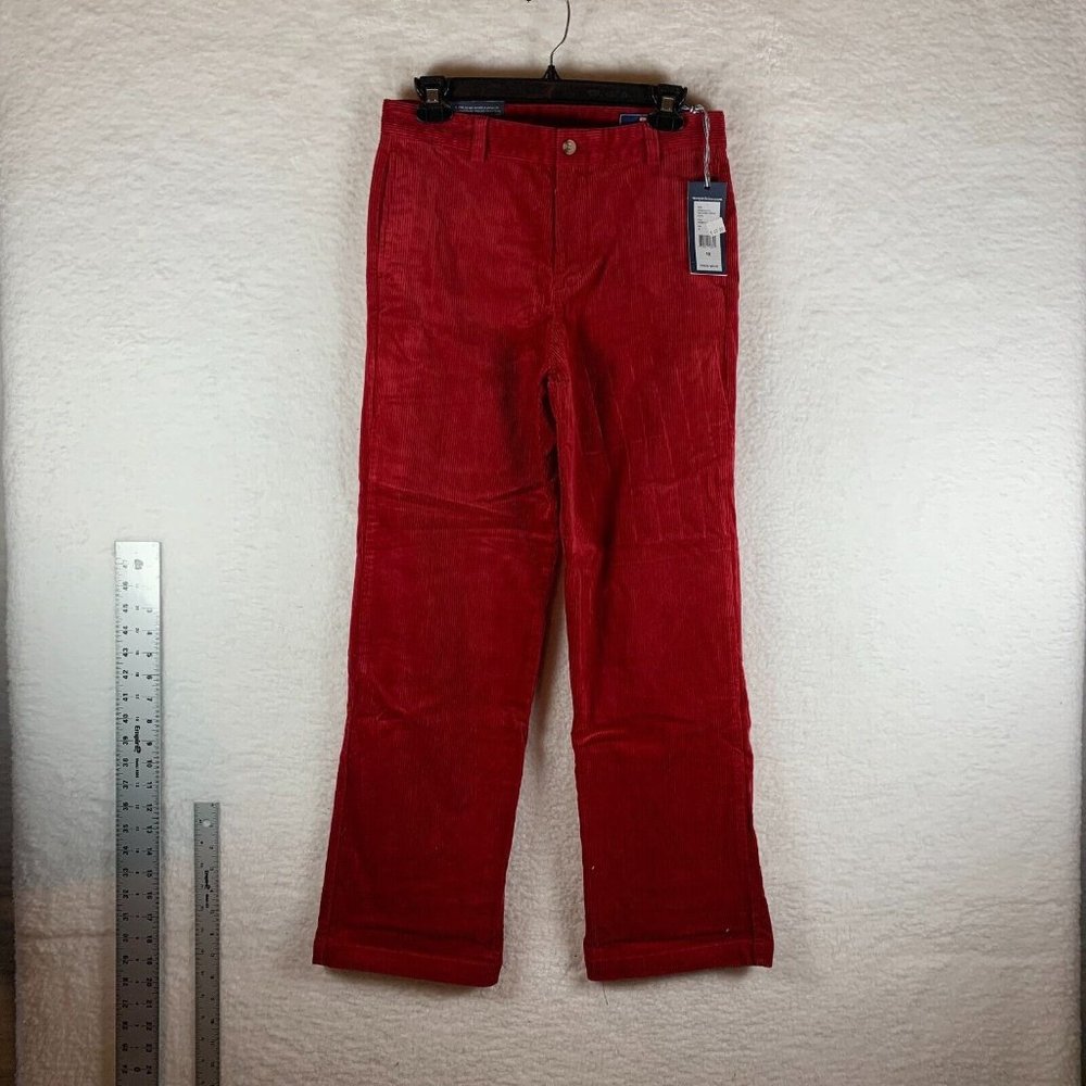 Vineyard Vines Boys Corduroy Classic Club Pant Solid Red Size‎ 18 NWT 6472